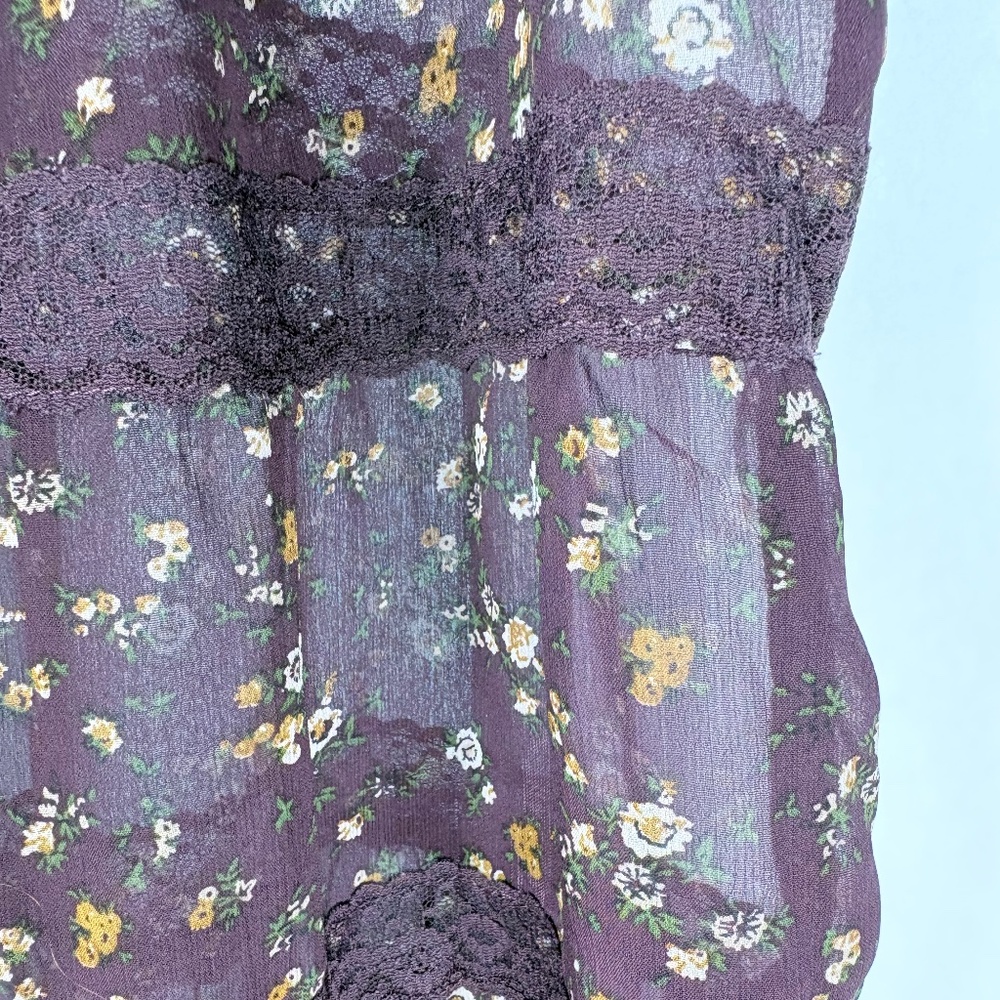 Sheer Floral Tunic Top - Picture 4 of 5
